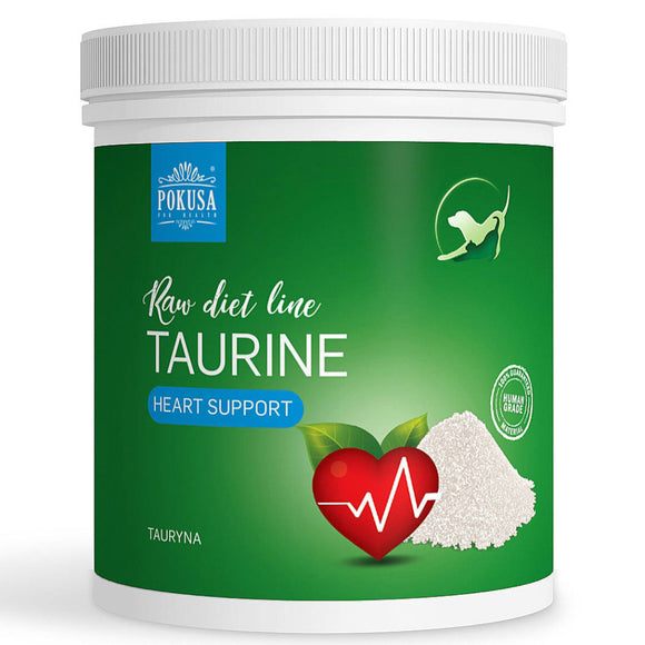 Pokusa RawDietLine Taurine Powder Supplement – Pure Formula, 400g, Supports Vital Functions