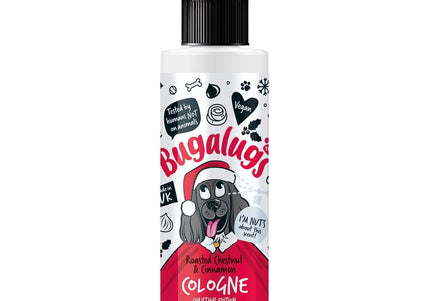 Bugalugs Roasted Chestnut & Cinnamon Cologne Christmas Edition 200ml – Perfumed Spray with Festive Scent, Long-Lasting Formula