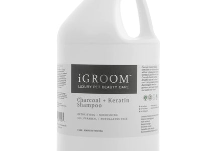 iGroom Charcoal Keratin Shampoo – Detoxifying Moisturizing Concentrate, 1:16 Dilution, 3.8L