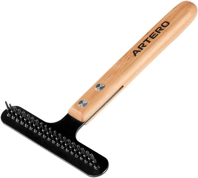 Artero Nature Rex Rake Bamboo Currycomb – Eco-Friendly Grooming Tool for Loose Hair Removal