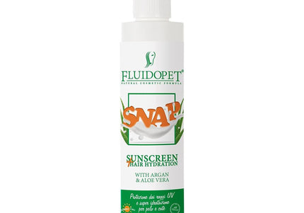 FluidoPet Snap SunScreen Spray – Coat Moisturizer with UV Filter, Aloe and Argan Oil, 200ml