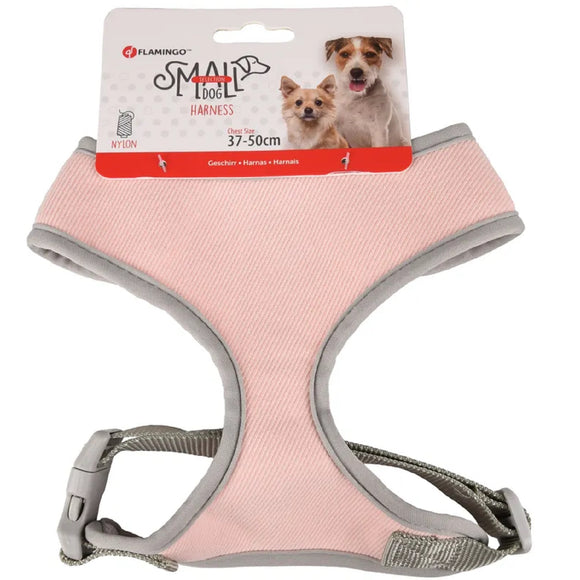 Flamingo Small Dog Harness Pink – Air-Mesh, Pressure-Free, Lightweight, Size S