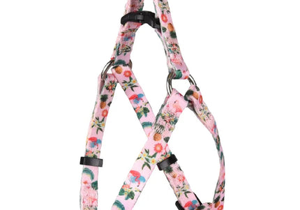 Flamingo Step&Go Sera Pink Step-In Harness – Nylon, Flamingo and Floral Print, Small Size