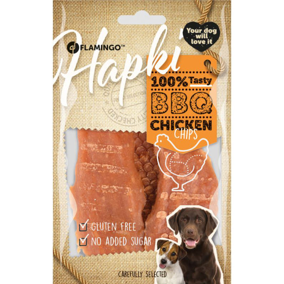 Flamingo Hapki BBQ Chicken Fillets 85g – Delicate Dried Chicken Treats, High-Protein Snack