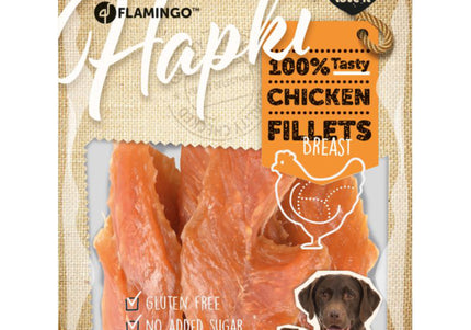 Flamingo Hapki Chicken Breast Fillet Treats – Dried Mono-Protein, 170g, Premium Quality