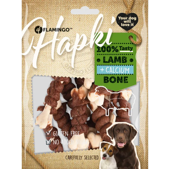 Flamingo Hapki Lamb Calcium Bone 150g – Tasty Calcium Cubes Wrapped in Lamb, Nutritious Chew Treats