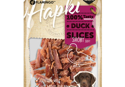 Flamingo Hapki Duck Slices 85g – Mono-Protein Duck Treats, Natural and High-Protein Snack
