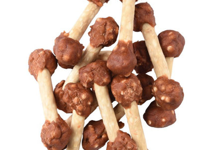 Flamingo Hapki Duck Rice Dumbbell Treats – Natural Duck, Rice, and Cowhide, 150g Pack