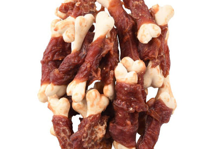 Flamingo Hapki Duck Calcium Bone 170g – Tasty Calcium Cubes Wrapped in Real Duck Meat