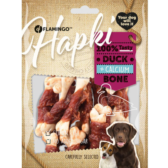Flamingo Hapki Duck Calcium Bone 170g – Tasty Calcium Cubes Wrapped in Real Duck Meat