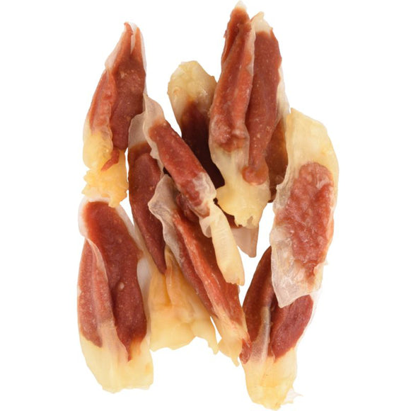 Flamingo Hapki Rabbit Ears with Duck – Natural Air-Dried Dog Treat, 85g Protein Snack