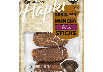 Flamingo Hapki Munchy Duck Sticks 100g – Crispy Duck Treats, High-Protein Snack