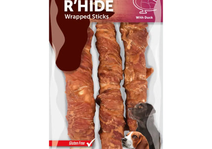 Flamingo R'hide Sticks Duck – Natural Chew Sticks Wrapped in Duck, 3x17cm, 3 Pack