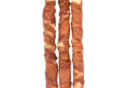 Flamingo R'Hide Wrapped Sticks – Duck Wrapped Dog Treats, 3 Pack, 28cm Each