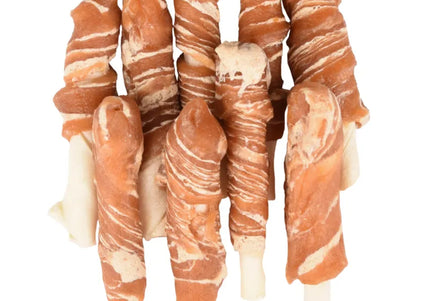 Flamingo Wrapped Rawhide Sticks with Chicken and Cod – Aromatic Chewy Treats, 85g