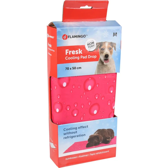 Flamingo Cooling Pad Drop Fuchsia – Large Gel-Infused Cooling Mat, Vibrant Color Design