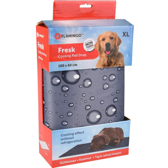 Flamingo Cooling Pad Drop Grey – Compact Gel-Infused Cooling Mat, Small Size, Lightweight Design