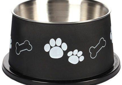 Flamingo Kena High Bowl – Elevated Stainless Steel Bowl, Small Size, Prevents Ear Soiling