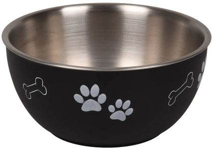 Flamingo Kena Black Covered Bowl – Medium Size, Secure Lid, Spill-Resistant Design
