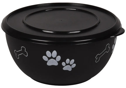 Flamingo Kena Black Covered Bowl – Medium Size, Secure Lid, Spill-Resistant Design