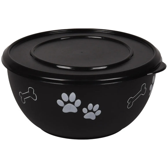 Flamingo Kena Black Covered Bowl – Medium Size, Secure Lid, Spill-Resistant Design