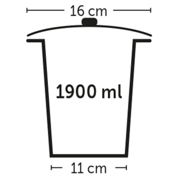 Flamingo Snack Box Bella 1.9L – Airtight Treat Storage Container, Durable Plastic Design