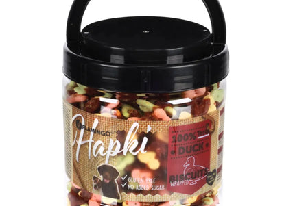 Flamingo Hapki Duck Biscuits Wrap 550g – Crunchy Dog Treats with Real Duck, High Protein Snack