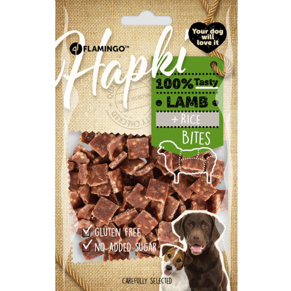 Flamingo Hapki Lamb Rice Bites 85g – Soft Training Treats with Natural Lamb and Rice