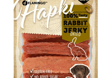 Flamingo Hapki Rabbit Jerky Dried Treats – Natural Rabbit and Chicken, 170g Pack