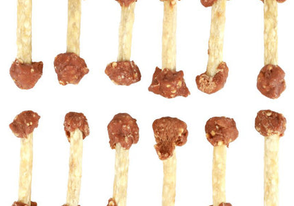Flamingo Hapki Rabbit Rice Dumbbell Dog Treats – Natural Rabbit, Rice, and Cowhide, 150g