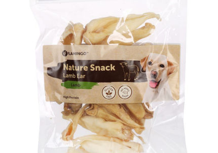 Flamingo Nature Snack Lamb Ear 200g – Natural Lamb Ears, Single-Ingredient Chew Treats