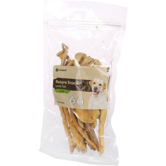 Flamingo Natural Snack Lamb Tail 200g – Single-Ingredient Chewy Treats, High Protein