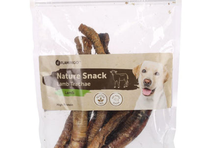 Flamingo Natural Snack Lamb Trachea – Single-Ingredient Chewy Treats, 200g Pack