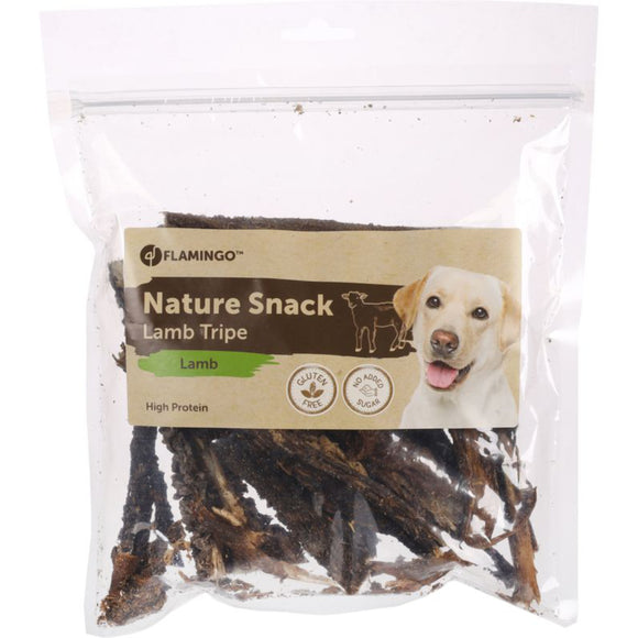 Flamingo Nature Snack Sheep Tripe – Natural Air-Dried Dog Treats, 200g, Protein-Rich