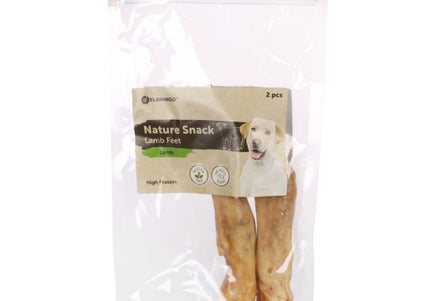 Flamingo Nature Snack Lamb Feet 200g – Natural Lamb Hooves, Protein-Rich Chew Treats