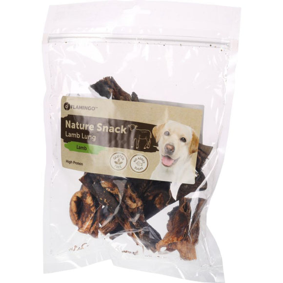 Flamingo Nature Snack Lamb Lung – Natural Air-Dried Treats, 200g, Single Protein Source