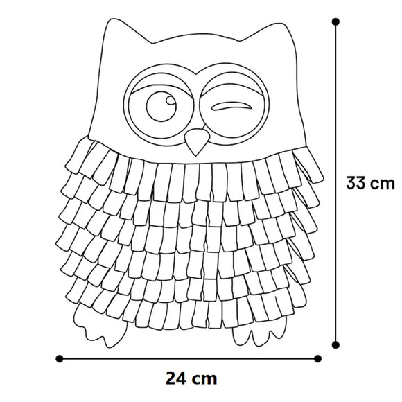 Flamingo Plinkie Owl Sniffing Mat – Soft Blue 33cm Interactive Enrichment Toy, Owl Design