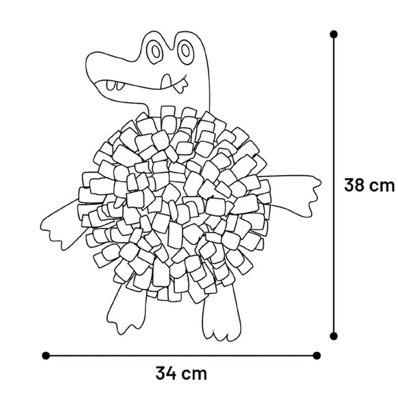 Flamingo Njammie Crocodile Sniffing Mat – Soft Interactive Green Toy, 38cm, Engaging Design