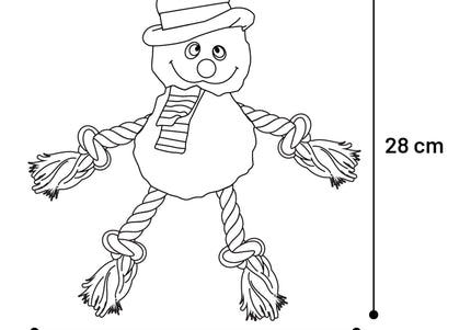 Flamingo Xima Snowman Plush Dog Toy – Festive Squeaky Christmas Character, Soft and Durable