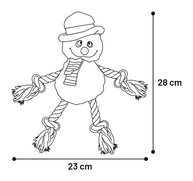 Flamingo Xima Snowman Plush Dog Toy – Festive Squeaky Christmas Character, Soft and Durable