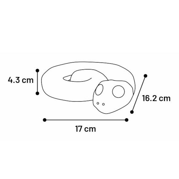 Flamingo Sneaky Snake Dog Toy 17cm – Twisted Rubber Treat Dispenser with Squeaker, Burgundy