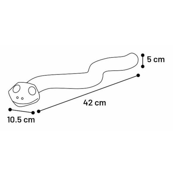 Flamingo Sneaky Snake Dog Toy – 42cm Rubber Treat Dispenser with Squeaker, Lime Green