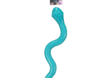 Flamingo Sneaky Snake Dog Toy – 42cm Rubber Treat Dispenser with Squeaker, Lime Green