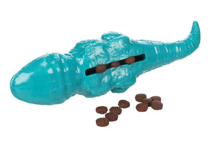 Flamingo Iguana Dog Toy 26cm – Durable Rubber Lizard with Squeaker, Treat Dispensing, Burgundy
