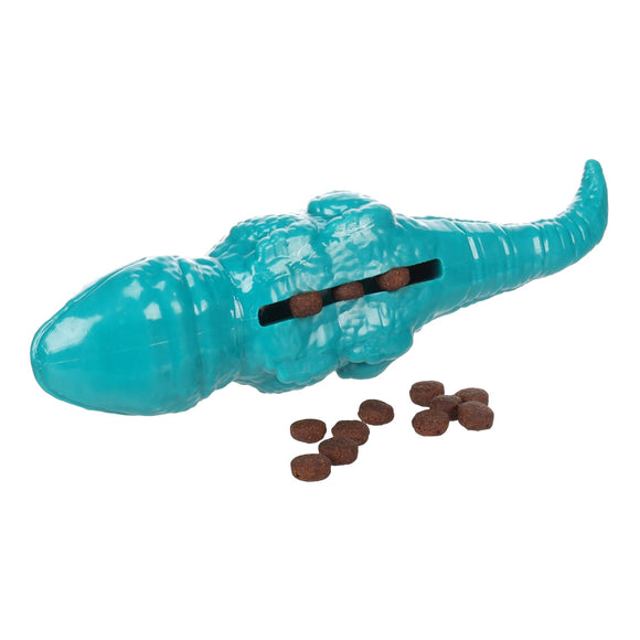 Flamingo Iguana Dog Toy 26cm – Durable Rubber Lizard with Squeaker, Treat Dispensing, Burgundy