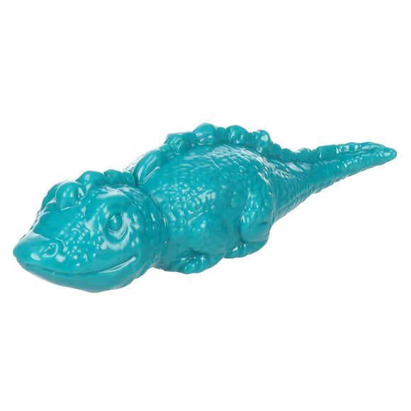 Flamingo Iguana Dog Toy 26cm – Durable Rubber Lizard with Squeaker, Treat Dispensing, Burgundy