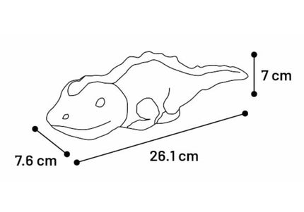 Flamingo Iguana Dog Toy 26cm – Durable Rubber Lizard with Squeaker, Treat Dispensing, Burgundy