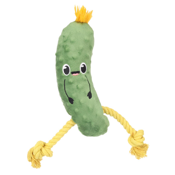 Flamingo Bubto Pickle Plush Toy – Cucumber Design with Rope and Squeaker, 30cm