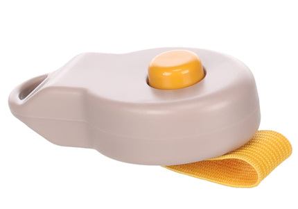 Flamingo Puppy Love Training Clicker – Ergonomic Taupe Dog Clicker with Elastic Finger Band
