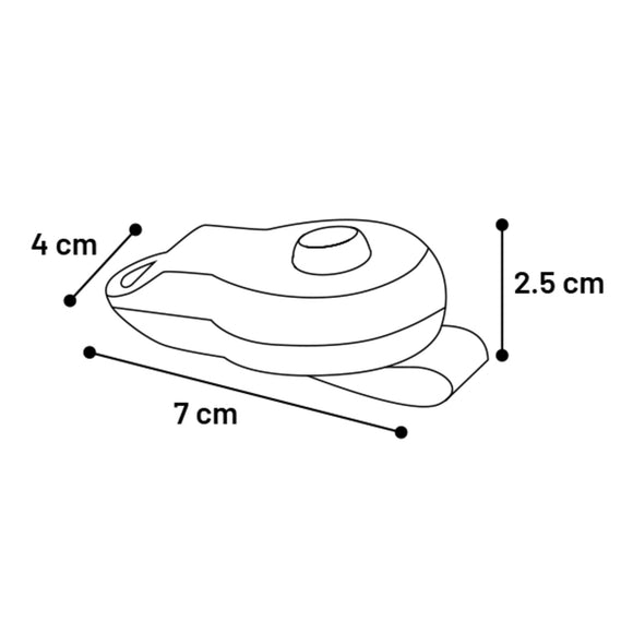 Flamingo Puppy Love Training Clicker – Ergonomic Taupe Dog Clicker with Elastic Finger Band